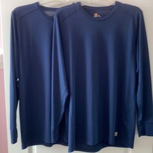 Carhartt dry fit long sleeve shirts (2). Size M